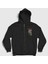 Unisex Siyah Here Papa Ghost Fermuarlı Kapüşonlu Sweatshirt 1