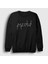 Unisex Siyah Meow Cat Kedi Sweatshirt 1