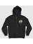 Unisex Siyah Witchcraft Sun Moon Güneş Ay Fermuarlı Kapüşonlu Sweatshirt 1