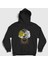 Unisex Siyah Witchcraft Sun Moon Güneş Ay Kapüşonlu Sweatshirt 1