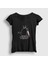 Kadın Siyah What Cat Kedi T-Shirt 1