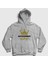 Unisex Gri Backgammon King Tavla Kralı Oyun Kapüşonlu Sweatshirt 1