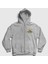 Unisex Gri Backgammon King Tavla Kralı Oyun Fermuarlı Kapüşonlu Sweatshirt 1