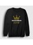 Unisex Siyah Backgammon King Tavla Kralı Oyun Sweatshirt 1