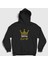 Unisex Siyah Backgammon King Tavla Kralı Oyun V2 Kapüşonlu Sweatshirt 1