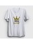 Unisex Beyaz Backgammon King Tavla Kralı Oyun V2 T-Shirt 1