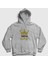 Unisex Gri Backgammon King Tavla Kralı Oyun V2 Kapüşonlu Sweatshirt 1