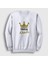 Unisex Beyaz Backgammon King Tavla Kralı Oyun V3 Sweatshirt 1