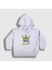 Unisex Çocuk Beyaz Backgammon King Tavla Kralı Oyun V3 Kapüşonlu Sweatshirt 1