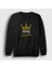 Unisex Siyah Backgammon King Tavla Kralı Oyun V3 Sweatshirt 1
