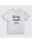 Unisex Çocuk Beyaz King Of Backgammon Oyun Tavla T-Shirt 1