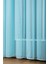 Taç Turkuaz Düz Renk, 1/2 Seyrek Pile Tül Perde Tek Kanat - 100 x 270 cm 3