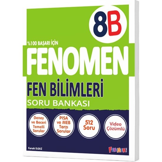 Fenomen 8. Sınıf LGS Fen Bilimleri Soru Bankası (B) Kitabı