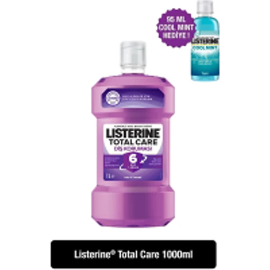 Listerine Total Care 1000 ml + Cool Mint 95 ml Ağız Bakım Suyu