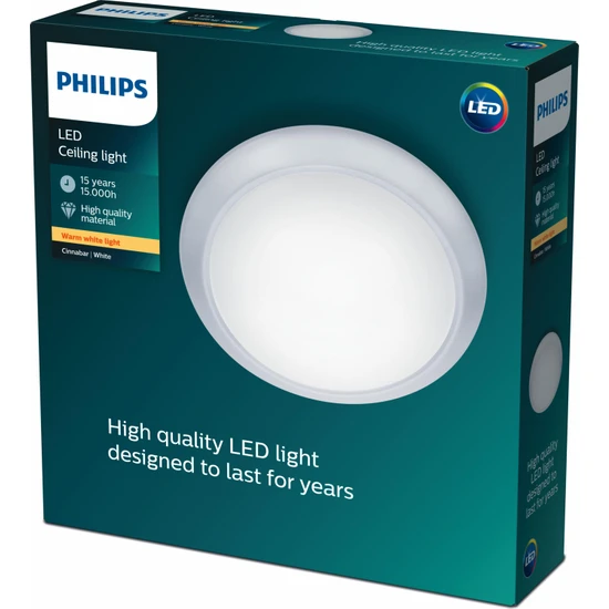 PHILIPS CINNABAR 20W LED TAVAN LAMBASI SARI IŞIK 2700K