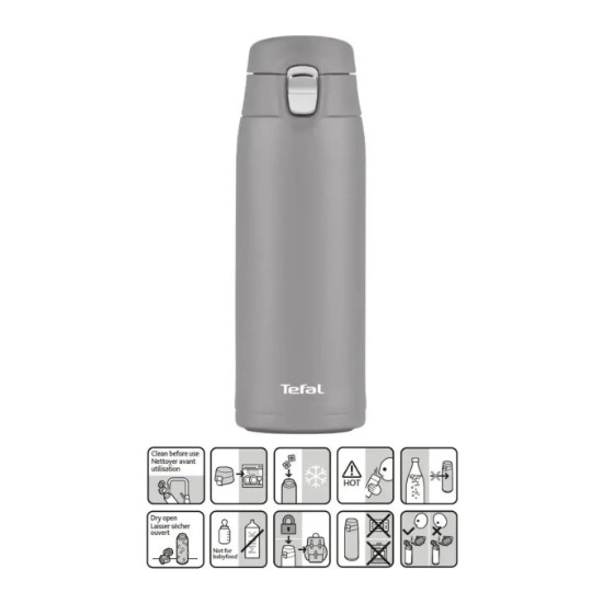 Tefal Light Mug Termos Ultra Hafif Gri 193 gr 400 ml Fiyatı