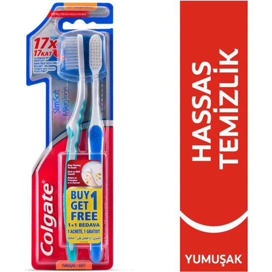Colgate Eks Ticaret Colgate Mikro Ince Hassas Temizlik Yumuşak Diş Fırçası 1+1