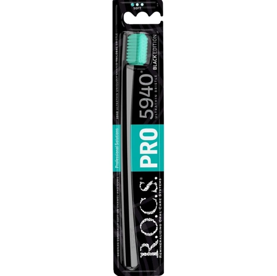 Rocs Eks Ticaret R.O.C.S. Rocs Pro Black 5940 Yeni Seri Soft Diş Fırçası