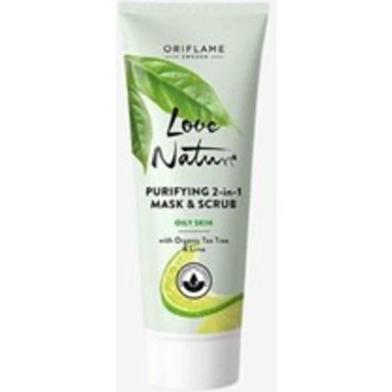 Oriflame Love Nature 2-in-1 Gesichtsmaske & Peeling, Für Fettige Und Unreine Haut, Reinigend & Revitalisierend