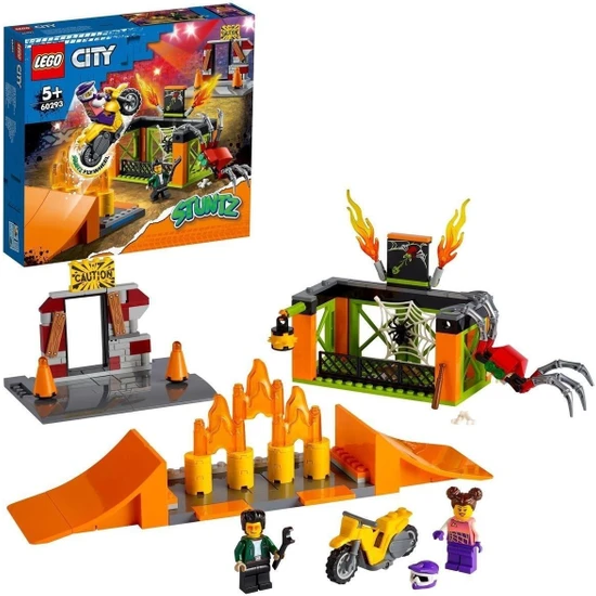 LEGO City Gösteri Parkı 60293 Yapım Seti; Havalı Volanlı Gösteri Motosikleti Oyuncağı 769796653945