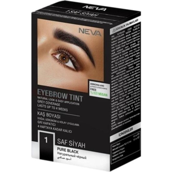 Neva Eyebrow Tint Vegan Kaş Boyası Seti 1 Saf Siyah Fiyatı