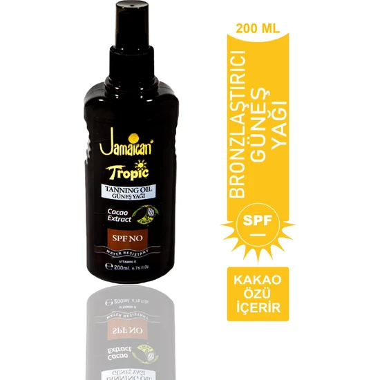 Jamaican Tropic Premium Bronzlaştırıcı Güneş Kremi Sprey Kakao Özlü 200 Ml. SUNDEPA1010