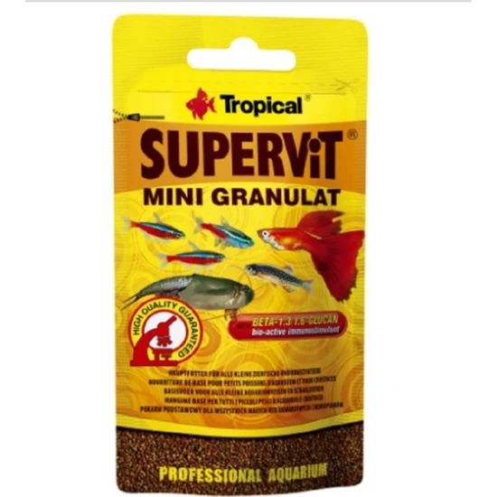 Tropical Supervit Mini Granulat Küçük Balık Yemi