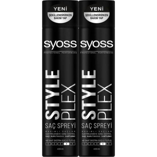 Syoss Style Plex Sprey 400 ml x 2 Paket