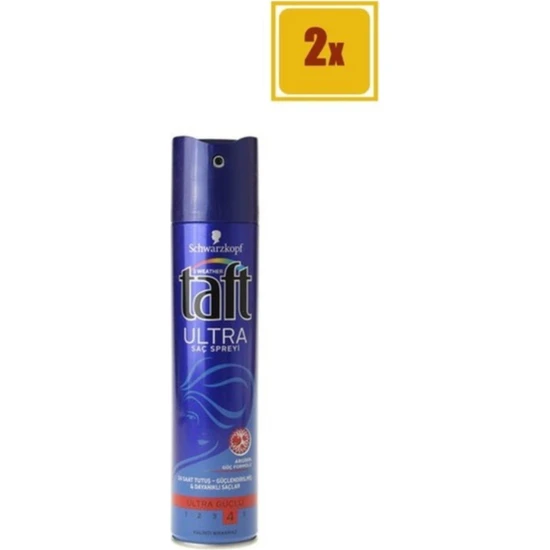 Taft Ultra Güçlü Saç Spreyi 2'li Set 250 ml