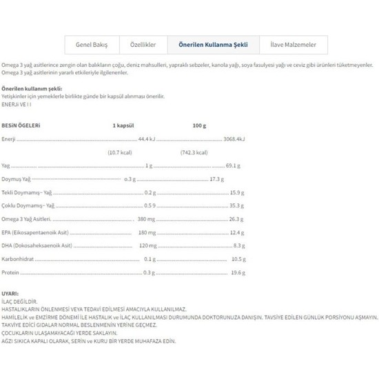 Amway Omega 3 Complex 90 Kapsül Fiyatı Taksit Seçenekleri