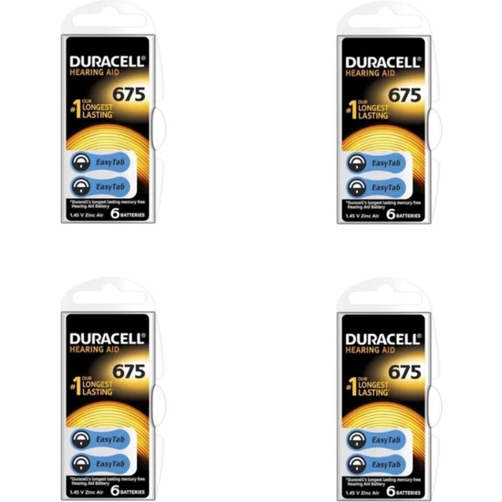 Duracell Actıv  675 Numara 24 Lü Kulaklık Pili ( 4 Paket 24 Adet)