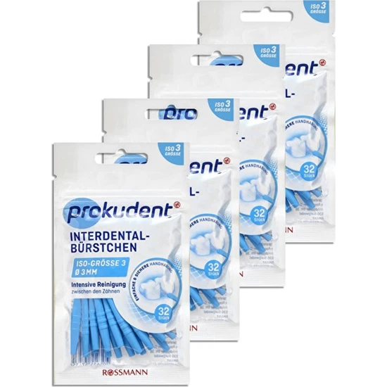 hepsiburada Prokudent Diş Arayüz Fırçası Dış Çap: 3 mm - Tel Çapı: 0 6 mm Mavi (4 Adet)