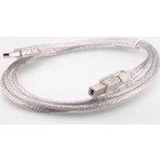 S-Link Sl-U2015 1.5Mt Şeffaf Yazıcı Kablo USB 2.0 Yüksek Hız Destekli Dayanıklı Tasarım