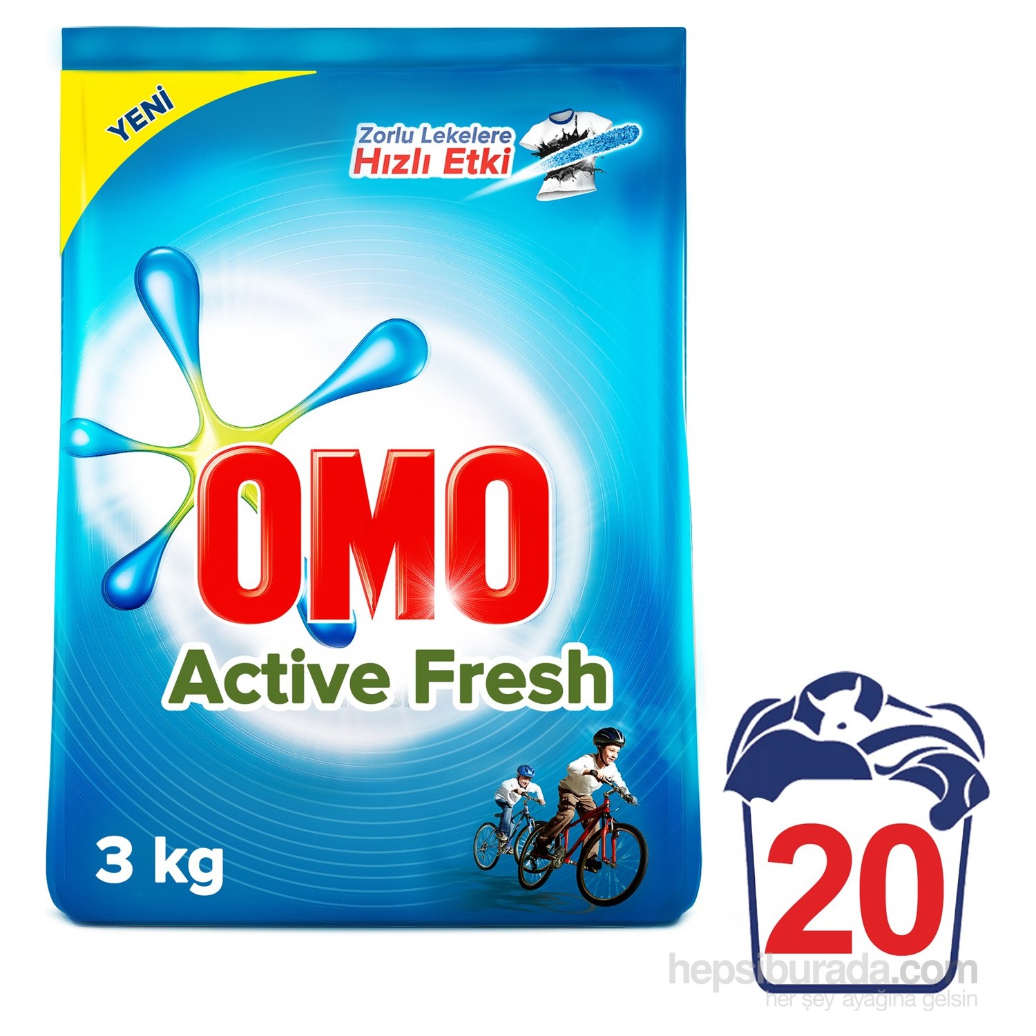 Omo Toz Çamaşır Deterjanı Actıve Fresh 3 Kg Fiyatı