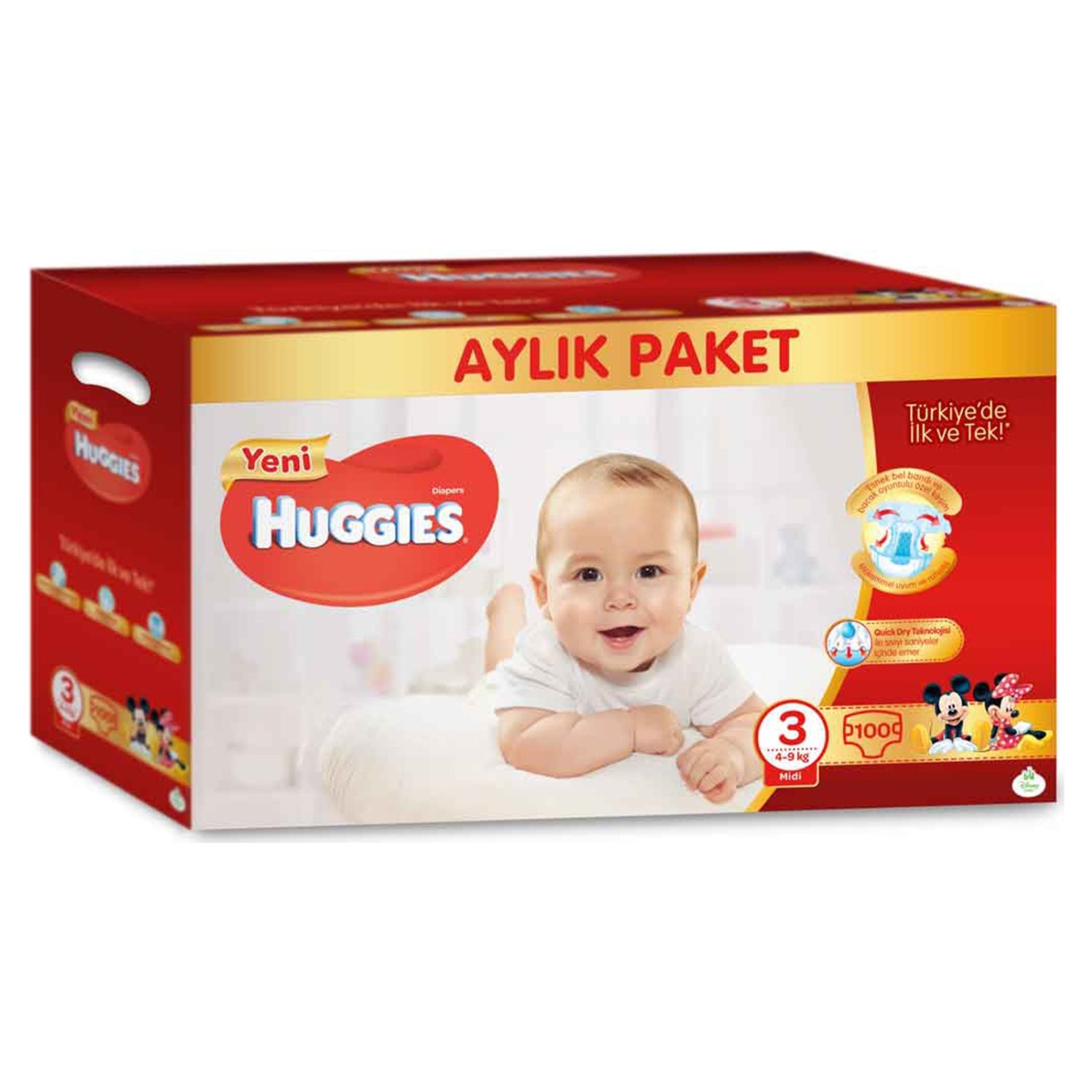 Huggies Bebek Bezi 3 Beden Aylık Paket Midi 100 Adet Fiyatı