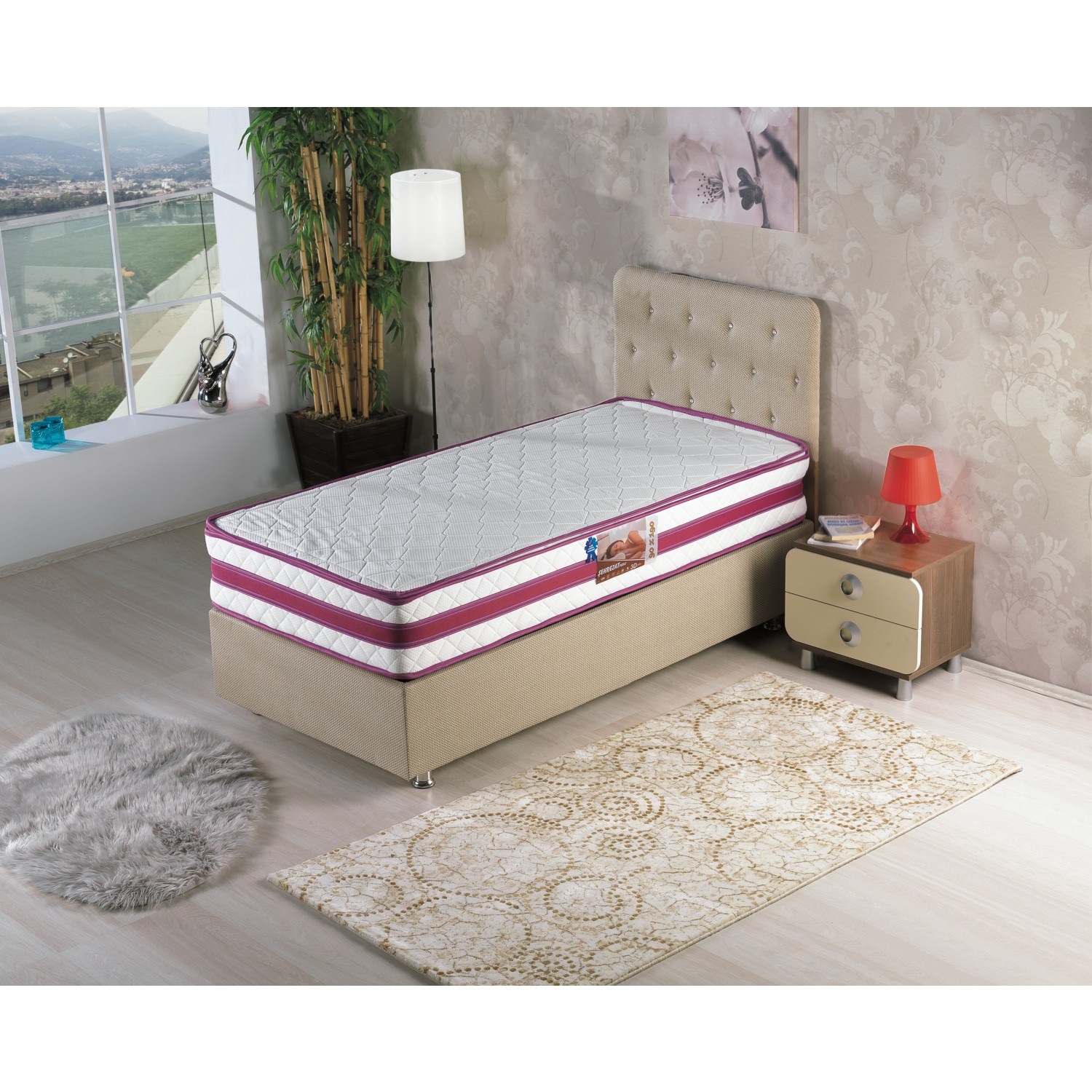 Kombin Mobilya Asya Baza Kumaş Baza 90x190 cm (Başlık ve Fiyatı