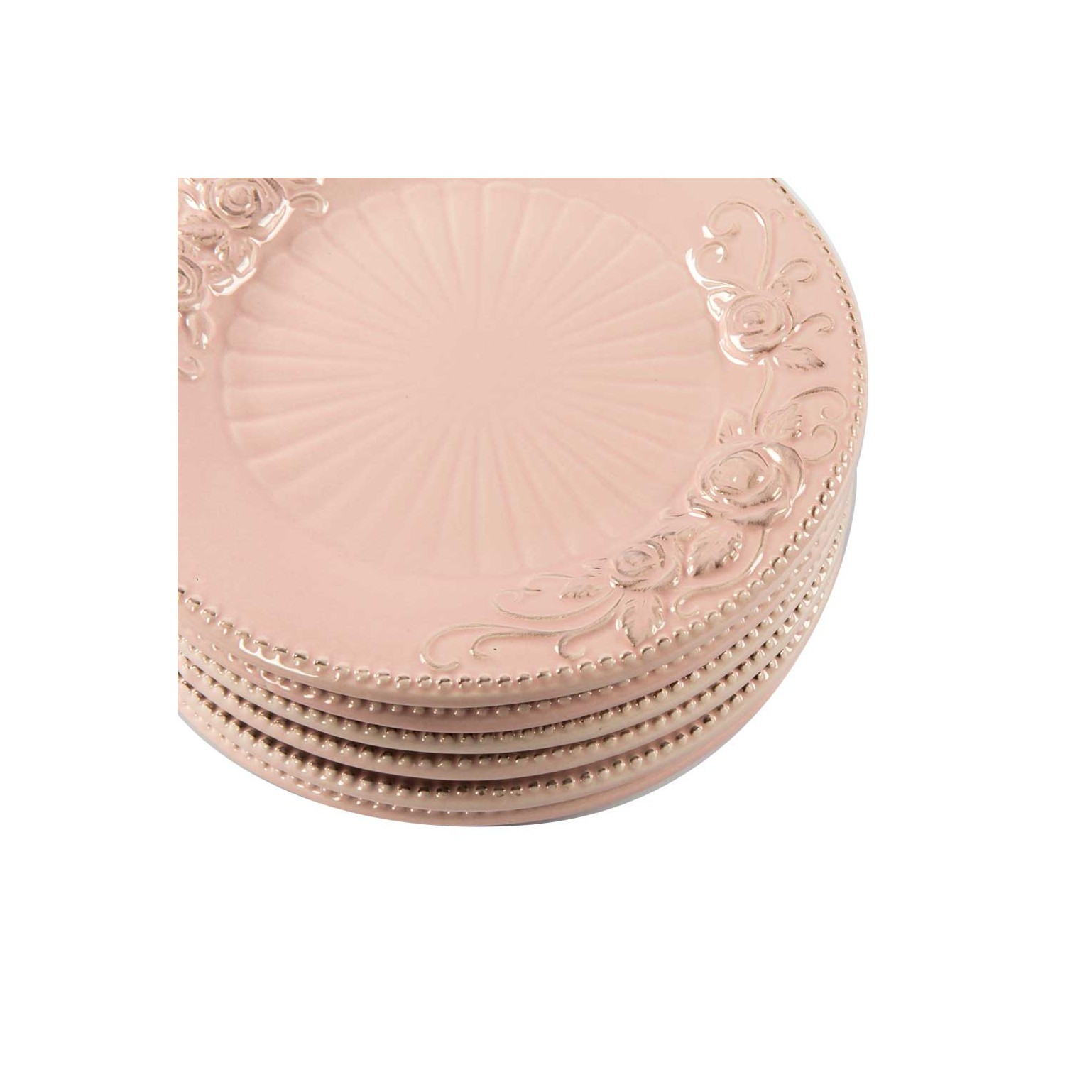 Vitale Pink Çiçekli 6�lı Set Pasta Tabağı Fiyatı