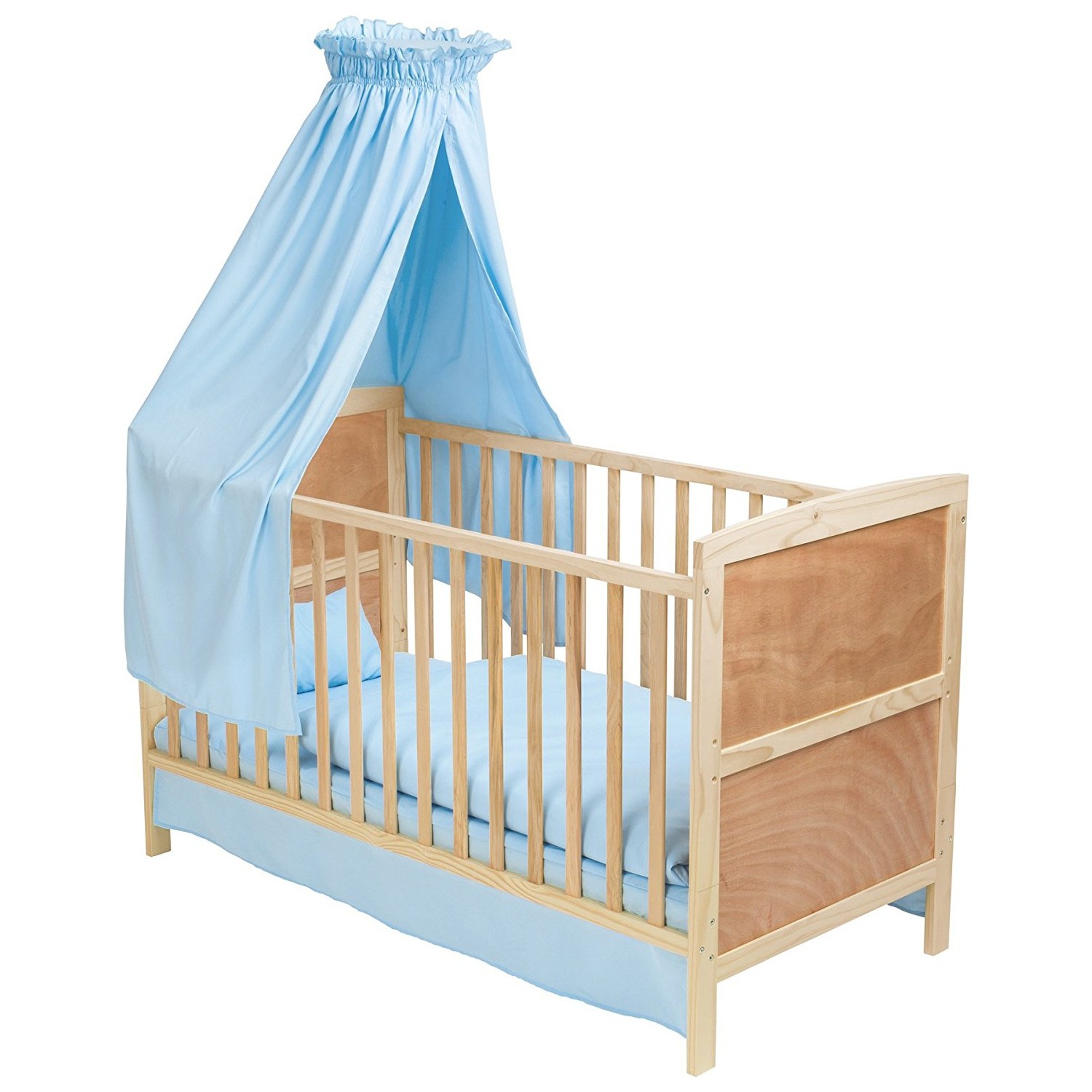 TecTake Bebek Karyolası Yatak Ahşap Mavi Fiyatı