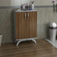 Kalender Dekor Bonita Çok Amaçlı Banyo Dolabı (Ceviz-Beyaz)