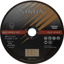 Nikon Düz İnox Kesme Taşı 180*2*22 mm 10 adet