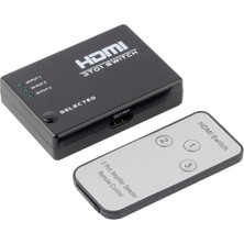 Onten SY-301 3 Port Kumandalı Full HD 1080p Kablosuz HDMI Switch Dahili IR Kızılötesi Alıcılı Yeni Versiyon