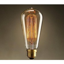 Edison Flemanlı Dekoratif Rustik Ampul St64 Model