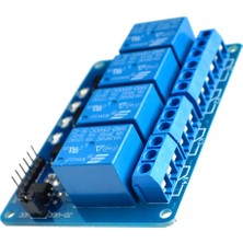 Robotekno Dört Kanal Röle Kartı 5v 4'lü Röle Modülü 4 Kanal Röle Arduino