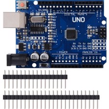 Arduino Uno R3 Klon ATmega328 Robotik Kodlama Mikro Denetleyici Kart ve USB Data Kablosu