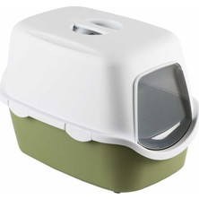 Stefanplast Cathy Kapali Kedi Tuvaleti Yeşil 40X40X56 Cm