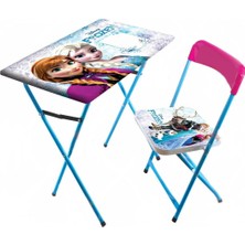 Prenses Çocuk Ders Çalışma Masası Ve Sandalyesi