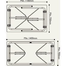 Gürçay Hırdavat Masa Ayağı Katlanır 11.511 1 Takım