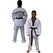 Profesyonel Siyah Yaka Taekwondo Elbisesi 180 cm