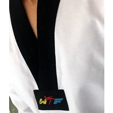 Profesyonel Siyah Yaka Taekwondo Elbisesi 190 cm