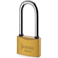 Sgs Sarı Boyalı Uzun Kanca Asma Kilit 50Mm Sgs1352 (1 Adet)